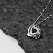 Love Knot Necklace Silver & Rhodium Plated